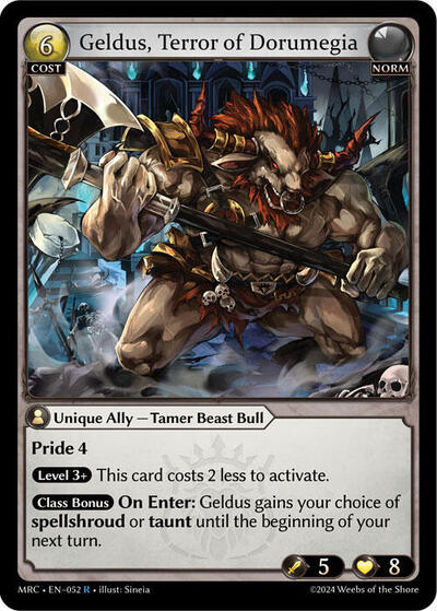 Geldus, Terror of Dorumegia - 052 - Rare - Mercurial Heart