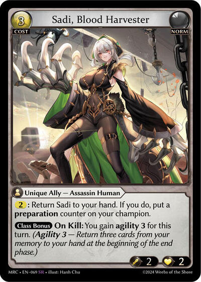 Sadi, Blood Harvester - 069 - Super Rare - Mercurial Heart
