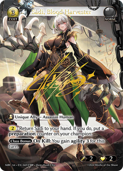 Sadi, Blood Harvester - 069 - Collector Super Rare - Mercurial Heart
