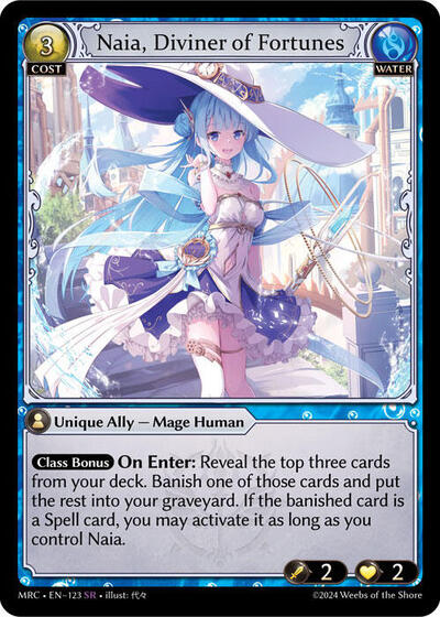 Naia, Diviner of Fortunes - 123 - Super Rare - Mercurial Heart