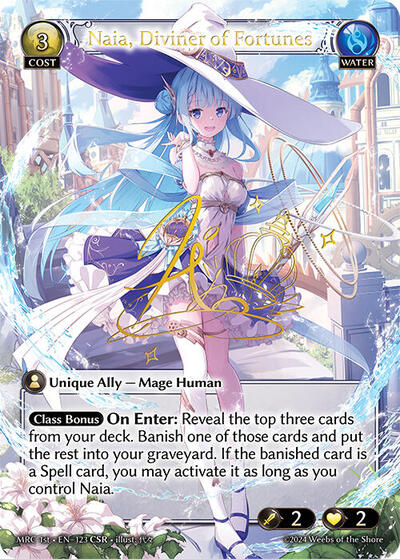 Naia, Diviner of Fortunes - 123 - Collector Super Rare - Mercurial Heart