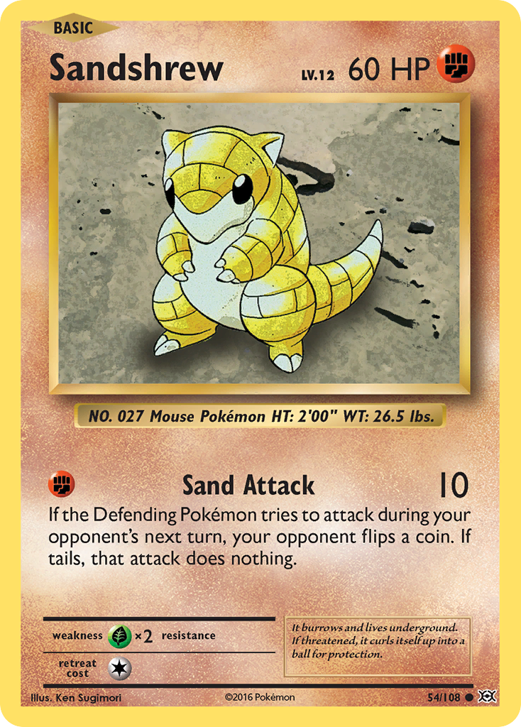 Sandshrew - 054/108 - Evolutions