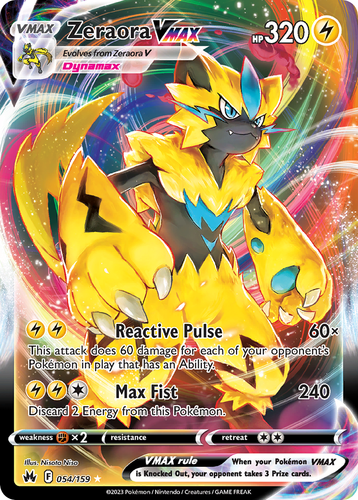 Zeraora VMAX - 054/159 - Crown Zenith