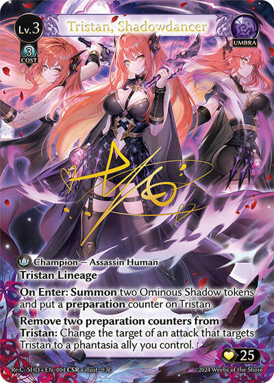 Tristan, Shadowdancer - 004 - Collector Super Rare - Tristan Re:Collection, Shadowdancer