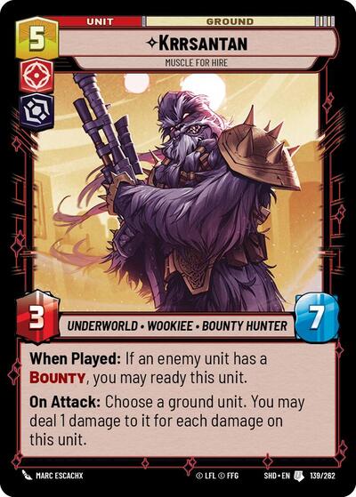 Krrsantan - Muscle for Hire - 139/262 - Uncommon - Shadows of the Galaxy