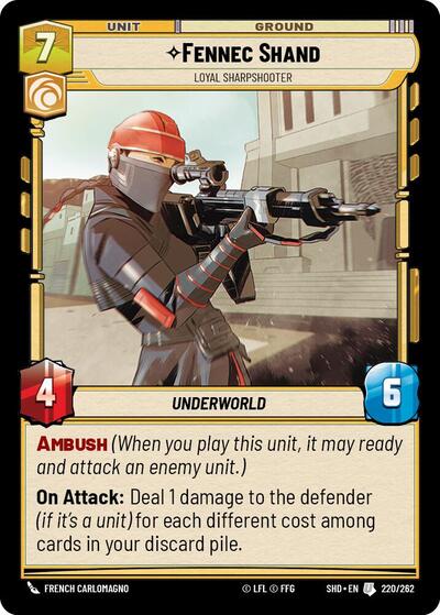 Fennec Shand - Loyal Sharpshooter - 220/262 - Uncommon - Shadows of the Galaxy