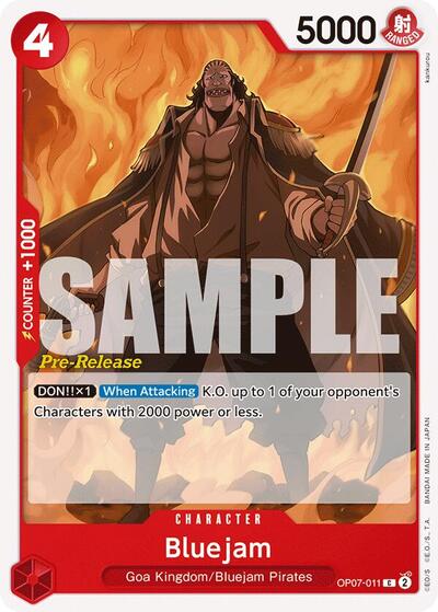 Bluejam - OP07-011 - Common - 500 Years in the Future Pre-Release Cards