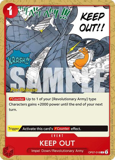 Keep Out - OP07-018 - Common - 500 Years in the Future Pre-Release Cards