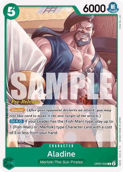 Aladine - OP07-020 - Common - 500 Years in the Future Pre-Release Cards