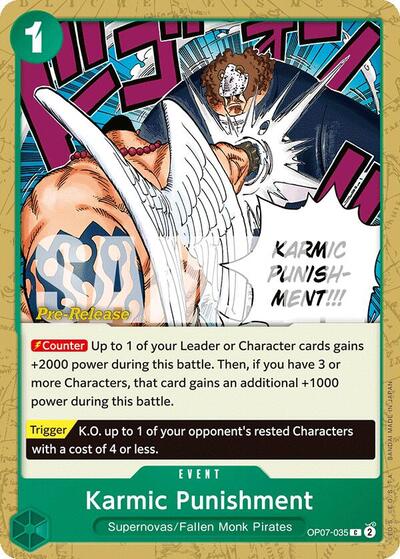 Karmic Punishment - OP07-035 - Common - 500 Years in the Future Pre-Release Cards
