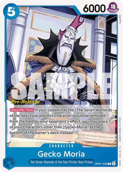Gecko Moria - OP07-042 - Common - 500 Years in the Future Pre-Release Cards