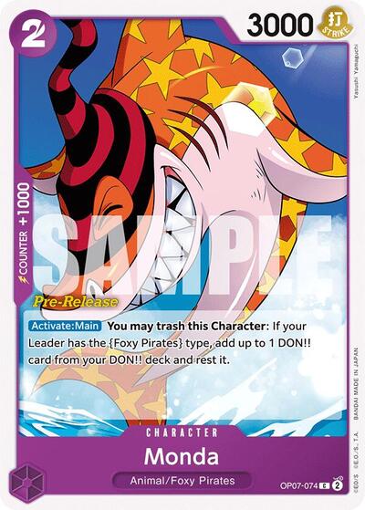 Monda - OP07-074 - Common - 500 Years in the Future Pre-Release Cards