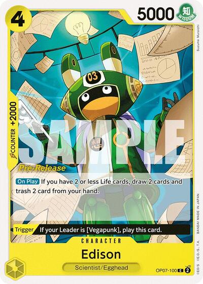 Edison - OP07-100 - Common - 500 Years in the Future Pre-Release Cards