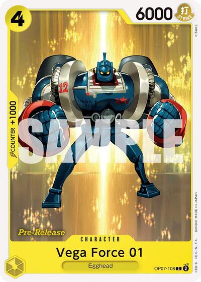 Vega Force 01 - OP07-108 - Common - 500 Years in the Future Pre-Release Cards