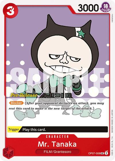 Mr. Tanaka - OP07-008 - Uncommon - 500 Years in the Future Pre-Release Cards