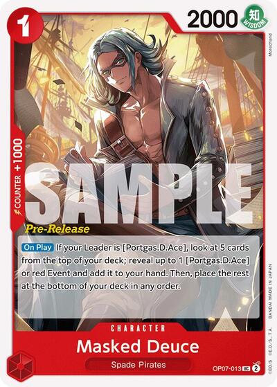Masked Deuce - OP07-013 - Uncommon - 500 Years in the Future Pre-Release Cards