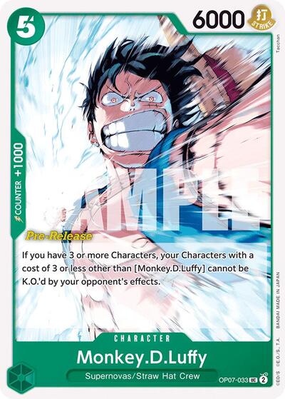 Monkey.D.Luffy - OP07-033 - Uncommon - 500 Years in the Future Pre-Release Cards