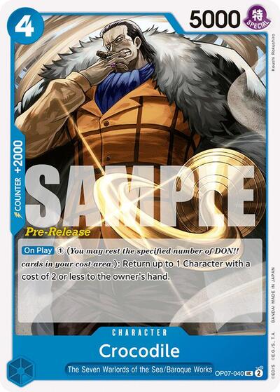 Crocodile - OP07-040 - Uncommon - 500 Years in the Future Pre-Release Cards