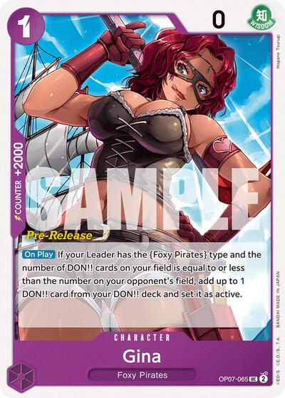 Gina - OP07-065 - Uncommon - 500 Years in the Future Pre-Release Cards