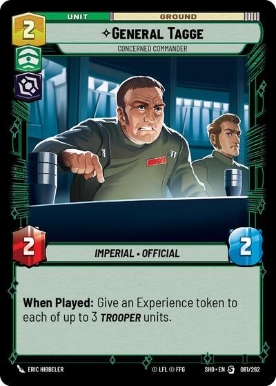 General Tagge - Concerned Commander - 081/262 - Special - Shadows of the Galaxy