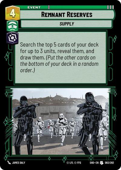 Remnant Reserves - 093/262 - Uncommon - Shadows of the Galaxy