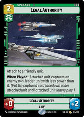Legal Authority - 124/262 - Rare - Shadows of the Galaxy