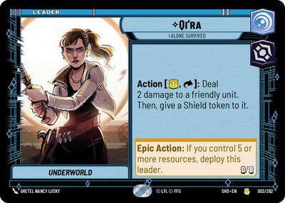 Qi'ra - I Alone Survived - 002/262 - Rare - Shadows of the Galaxy