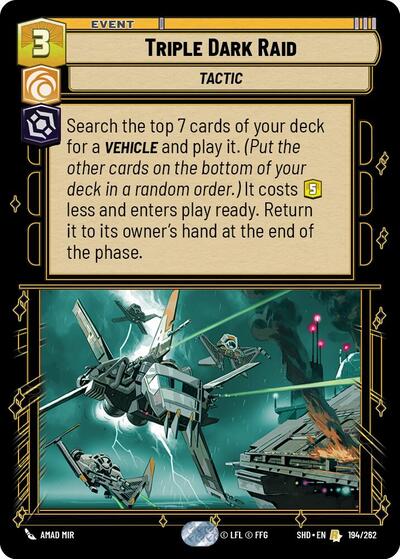 Triple Dark Raid - 194/262 - Rare - Shadows of the Galaxy