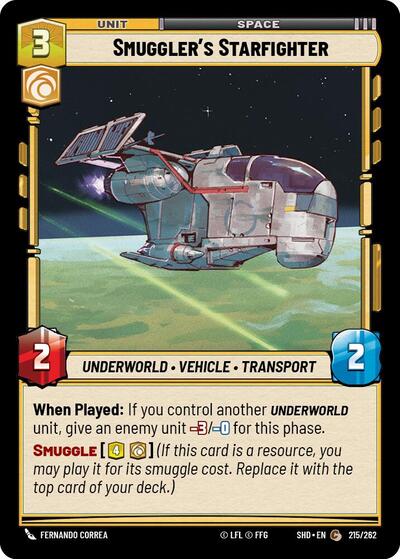 Smuggler's Starfighter - 215/262 - Common - Shadows of the Galaxy