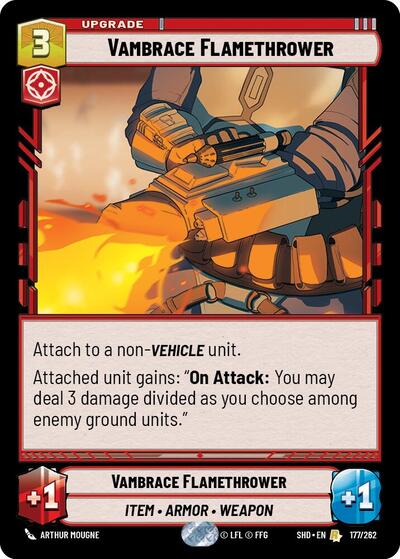 Vambrace Flamethrower - 177/262 - Rare - Shadows of the Galaxy