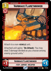 Vambrace Flamethrower - 177/262 - Rare - Shadows of the Galaxy