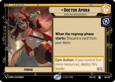 Doctor Aphra - Rapacious Archaeologist - 015/262 - Rare - Shadows of the Galaxy