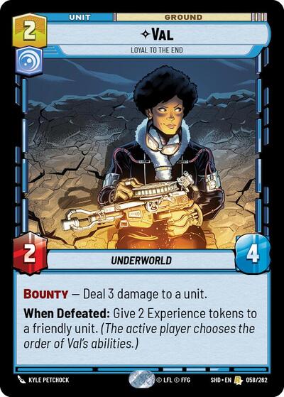 Val - Loyal to the End - 058/262 - Rare - Shadows of the Galaxy