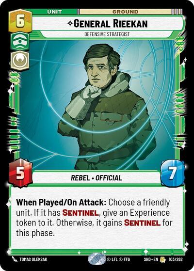 General Rieekan - Defensive Strategist - 103/262 - Rare - Shadows of the Galaxy