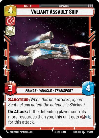 Valiant Assault Ship - 151/262 - Uncommon - Shadows of the Galaxy
