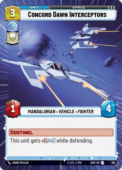 Concord Dawn Interceptors - 318 - Uncommon (Hyperspace) - Shadows of the Galaxy