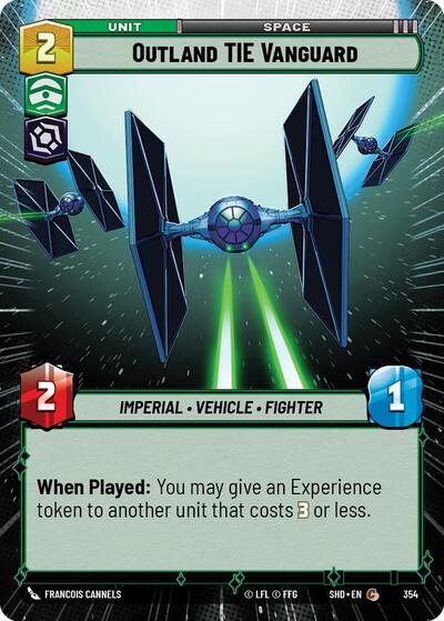 Outland TIE Vanguard - 354 - Common (Hyperspace) - Shadows of the Galaxy