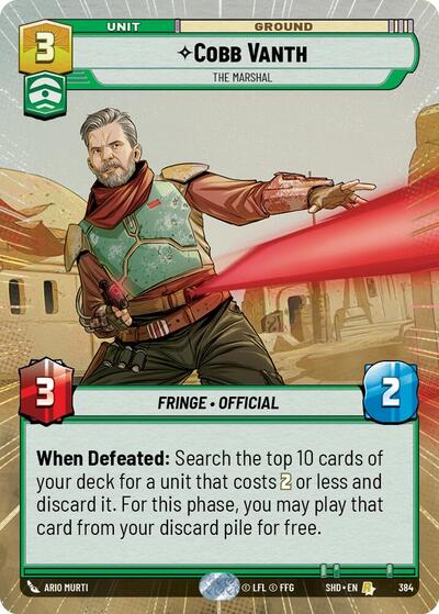 Cobb Vanth - The Marshal - 384 - Rare (Hyperspace) - Shadows of the Galaxy