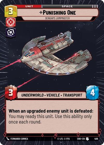 Punishing One - Dengar's Jumpmaster - 406 - Uncommon (Hyperspace) - Shadows of the Galaxy