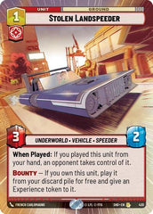 Stolen Landspeeder - 430 - Rare (Hyperspace) - Shadows of the Galaxy