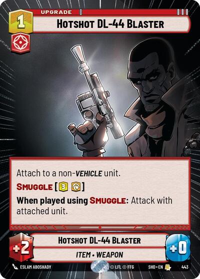Hotshot DL-44 Blaster - 443 - Rare (Hyperspace) - Shadows of the Galaxy