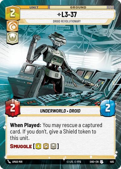 L3-37 - Droid Revolutionary - 465 - Uncommon (Hyperspace) - Shadows of the Galaxy