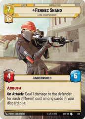 Fennec Shand - Loyal Sharpshooter - 488 - Uncommon (Hyperspace) - Shadows of the Galaxy