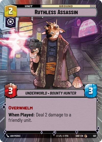 Ruthless Assassin - 501 - Common (Hyperspace) - Shadows of the Galaxy