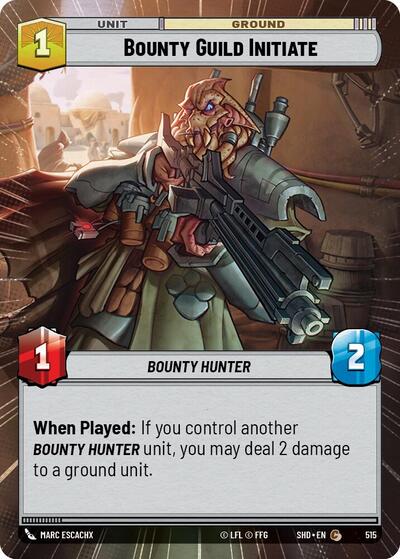 Bounty Guild Initiate - 515 - Common (Hyperspace) - Shadows of the Galaxy
