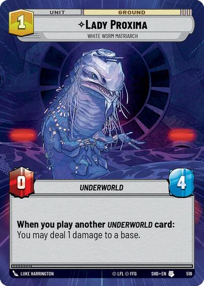 Lady Proxima - White Worm Matriarch - 516 - Uncommon (Hyperspace) - Shadows of the Galaxy