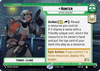 Hunter - Outcast Sergeant - 288 - Rare (Hyperspace) - Shadows of the Galaxy