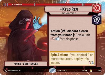 Kylo Ren - Rash and Deadly - 290 - Rare (Hyperspace) - Shadows of the Galaxy