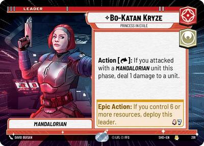 Bo-Katan Kryze - Princess in Exile - 291 - Rare (Hyperspace) - Shadows of the Galaxy