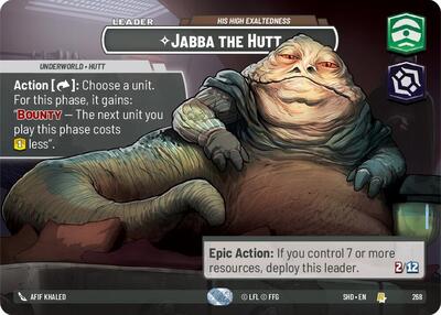 Jabba the Hutt - His High Exaltedness - 268 - Rare (Showcase) - Shadows of the Galaxy